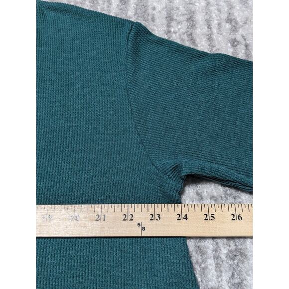 Woman Within Pullover Sweater Women Size 18/20 Green Cowl Neck Hi-Low Hem Knit - Picture 11 of 12